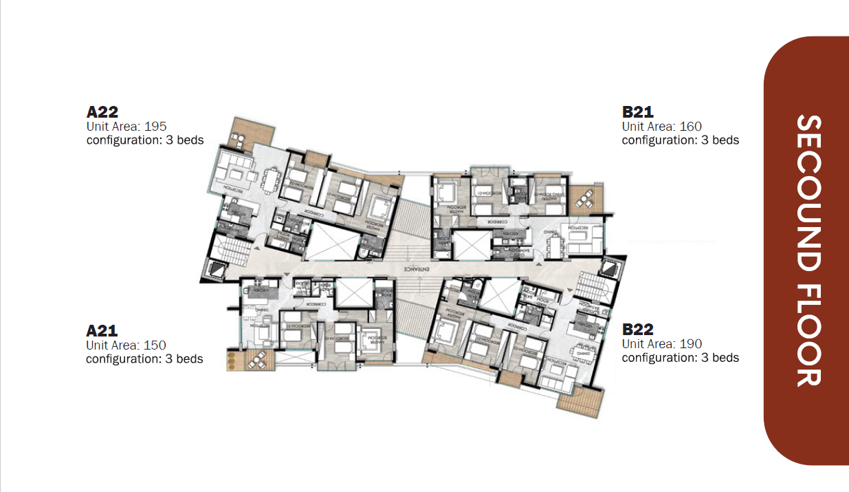 Floor plan for apartment at Leaves