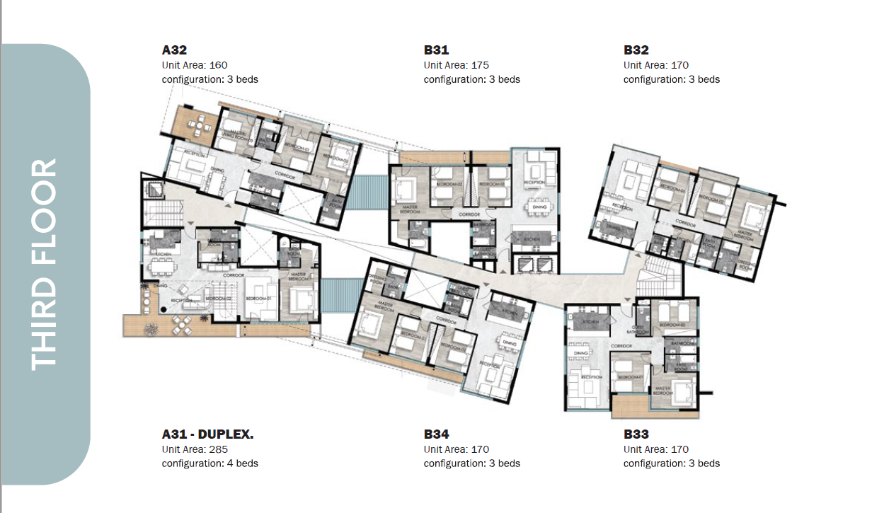 Floor plan for duplex at Leaves