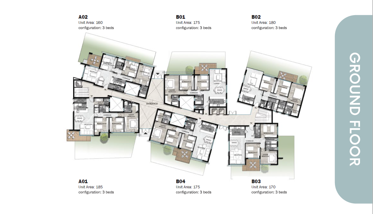 Floor plan for apartment at Leaves