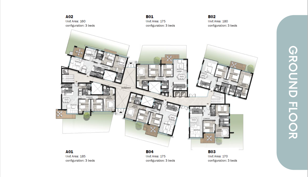 Floor plan for apartment at Leaves