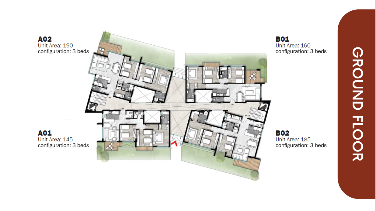 Floor plan for apartment at Leaves
