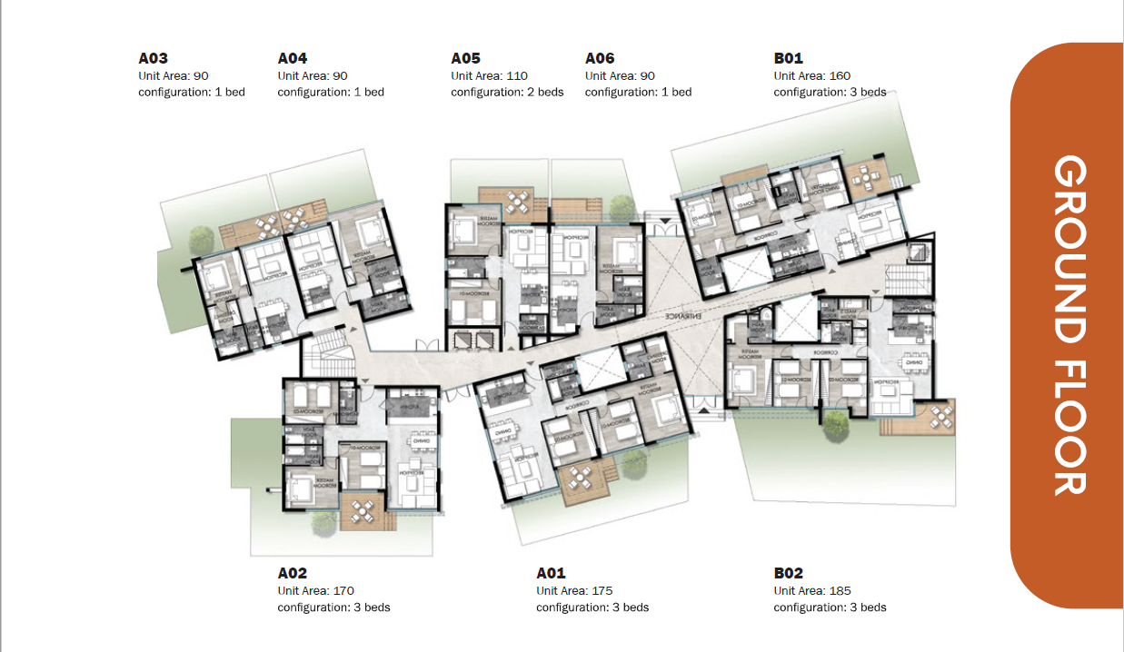 Floor plan for apartment at Leaves