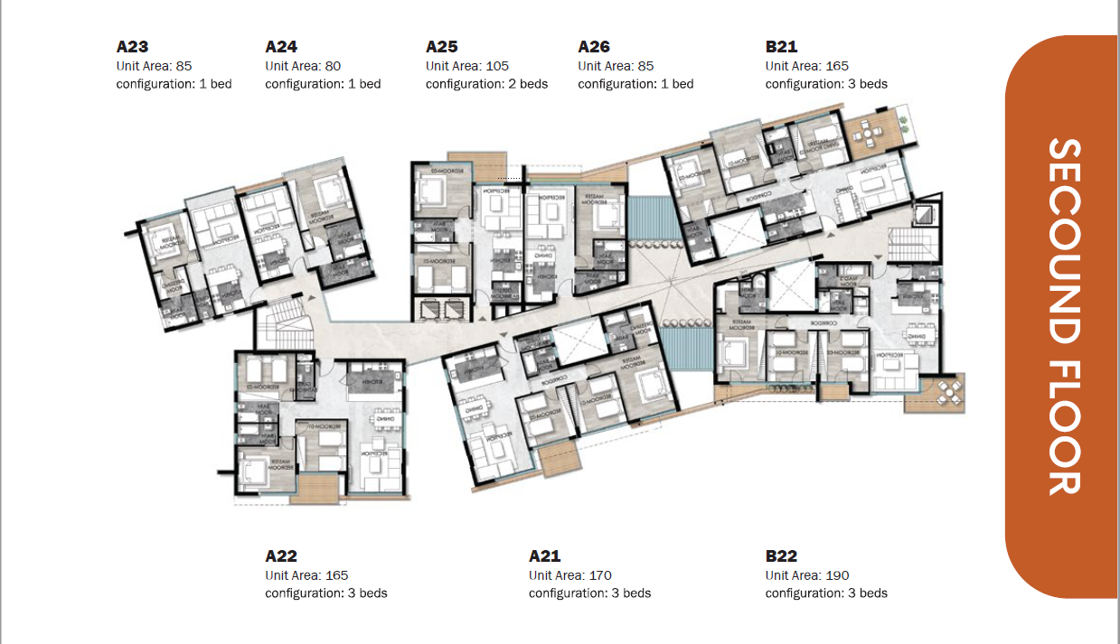 Floor plan for apartment at Leaves