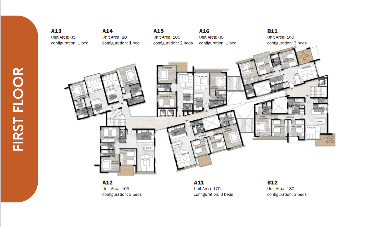 Floor plan for apartment at Leaves