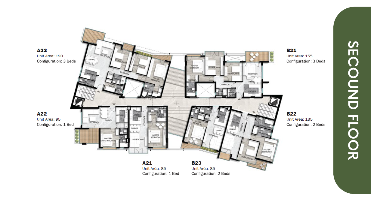 Floor plan for apartment at Leaves