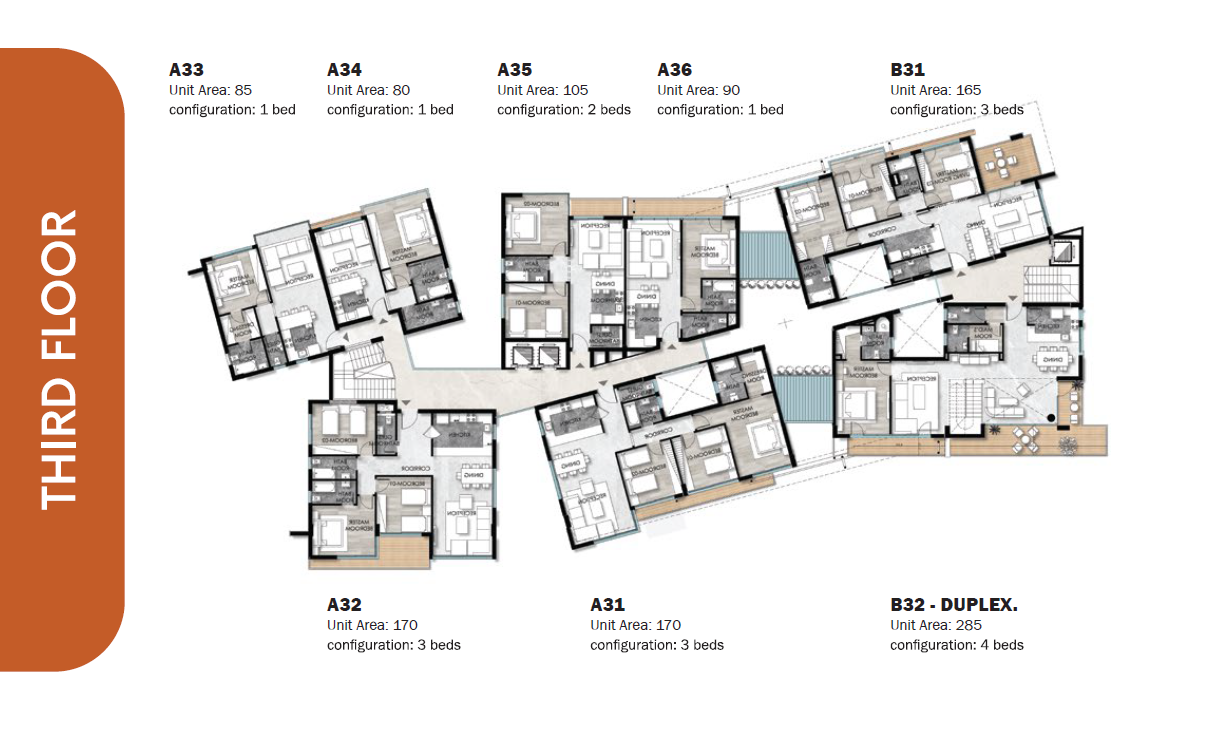 Floor plan for apartment at Leaves