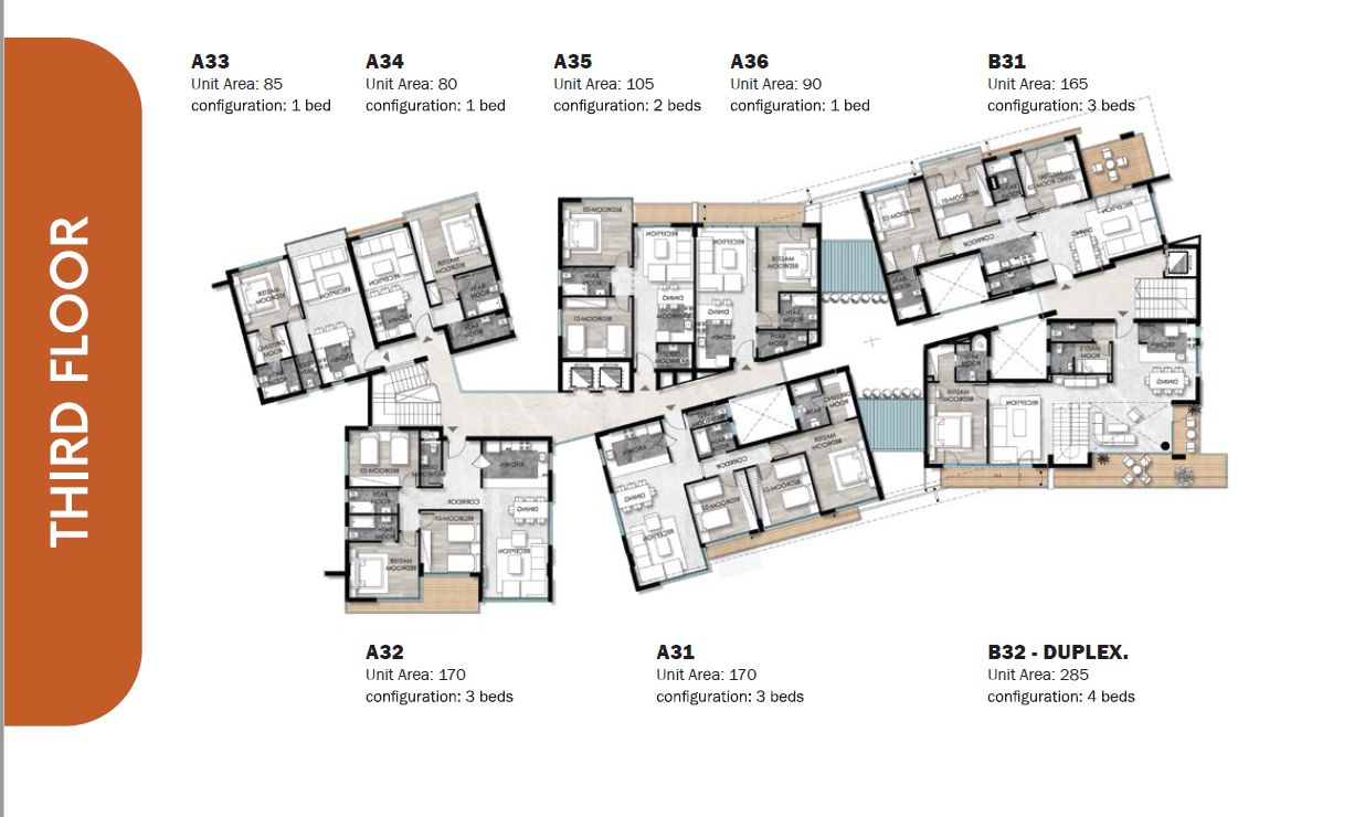 Floor plan for duplex at Leaves