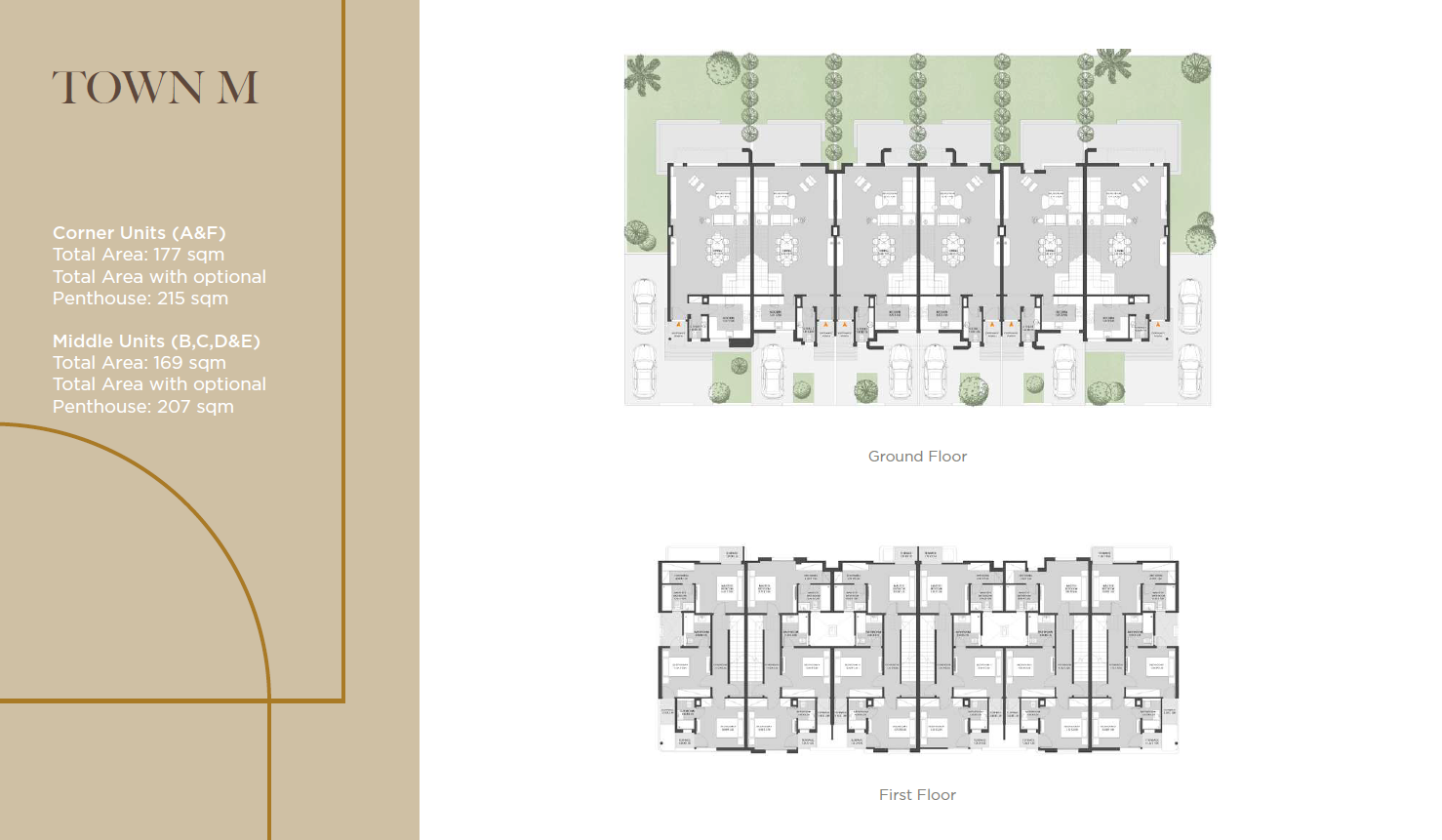 Floor plan for townhouse at O West Orascom
