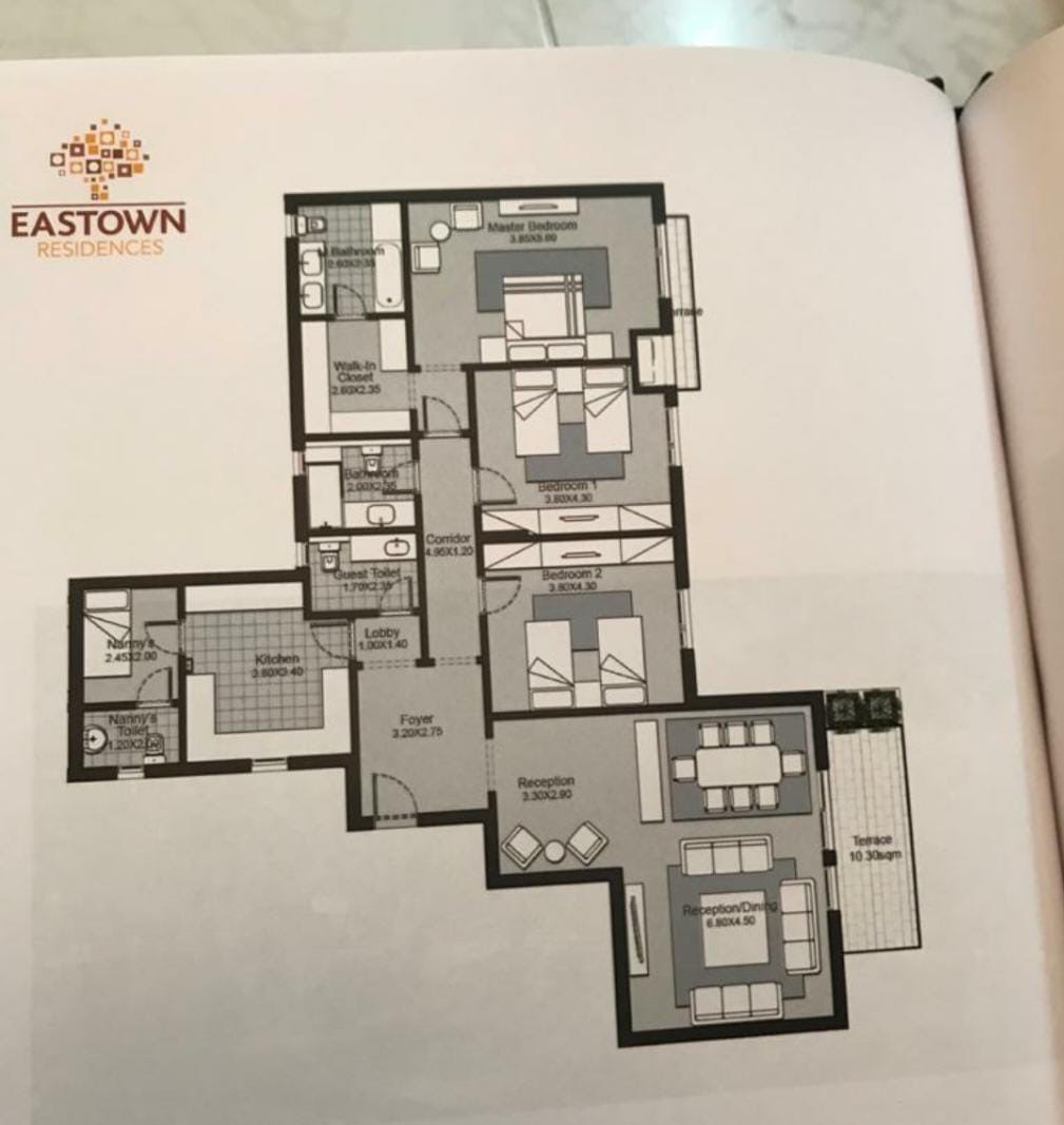 Floor plan for apartment at Eastown Residence