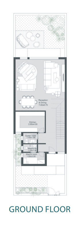 Floor plan for townhouse at The RIDGE Villas