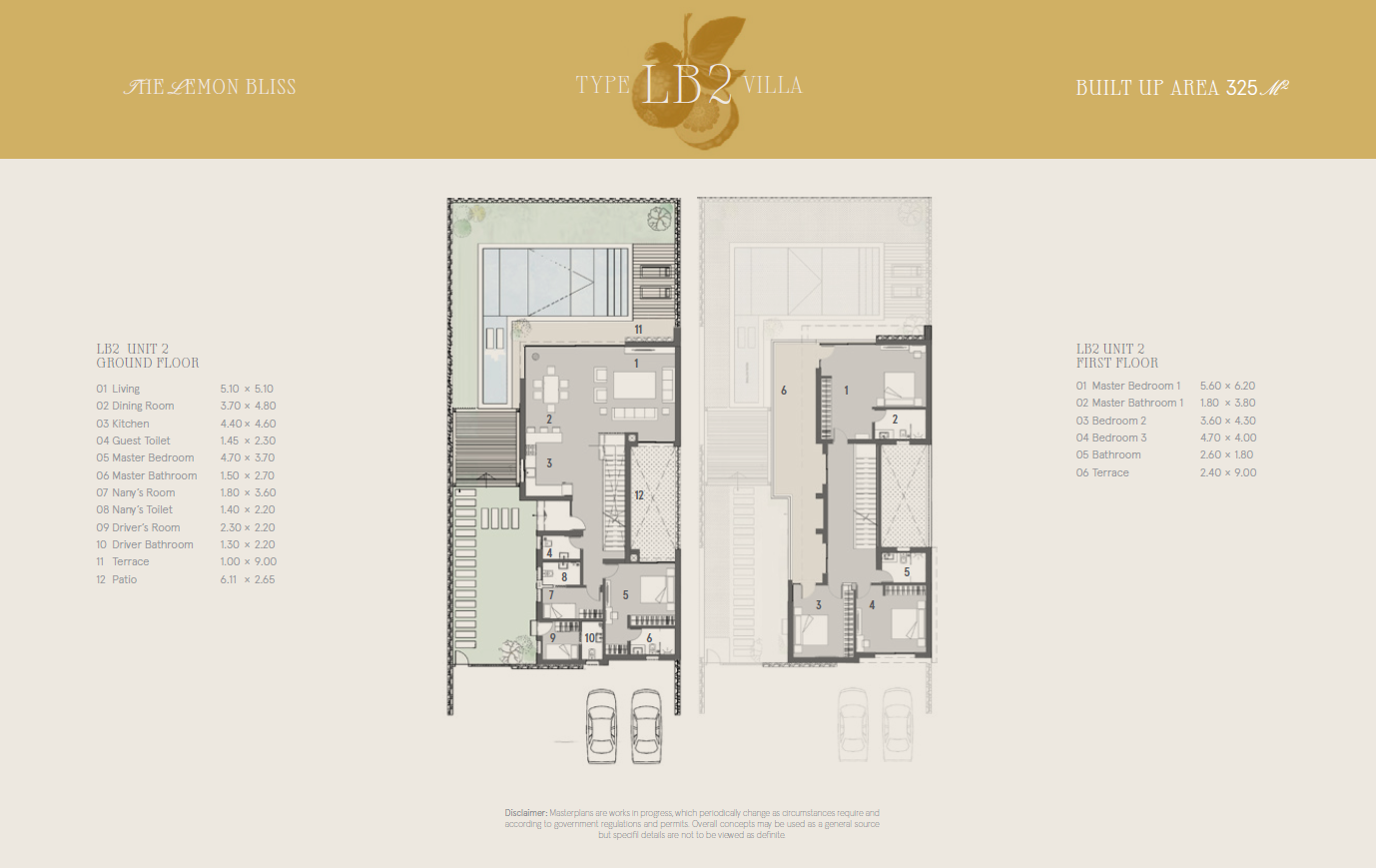 Floor plan for villa at Marsa Baghush