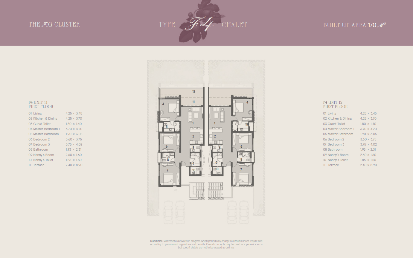 Floor plan for chalet at Marsa Baghush