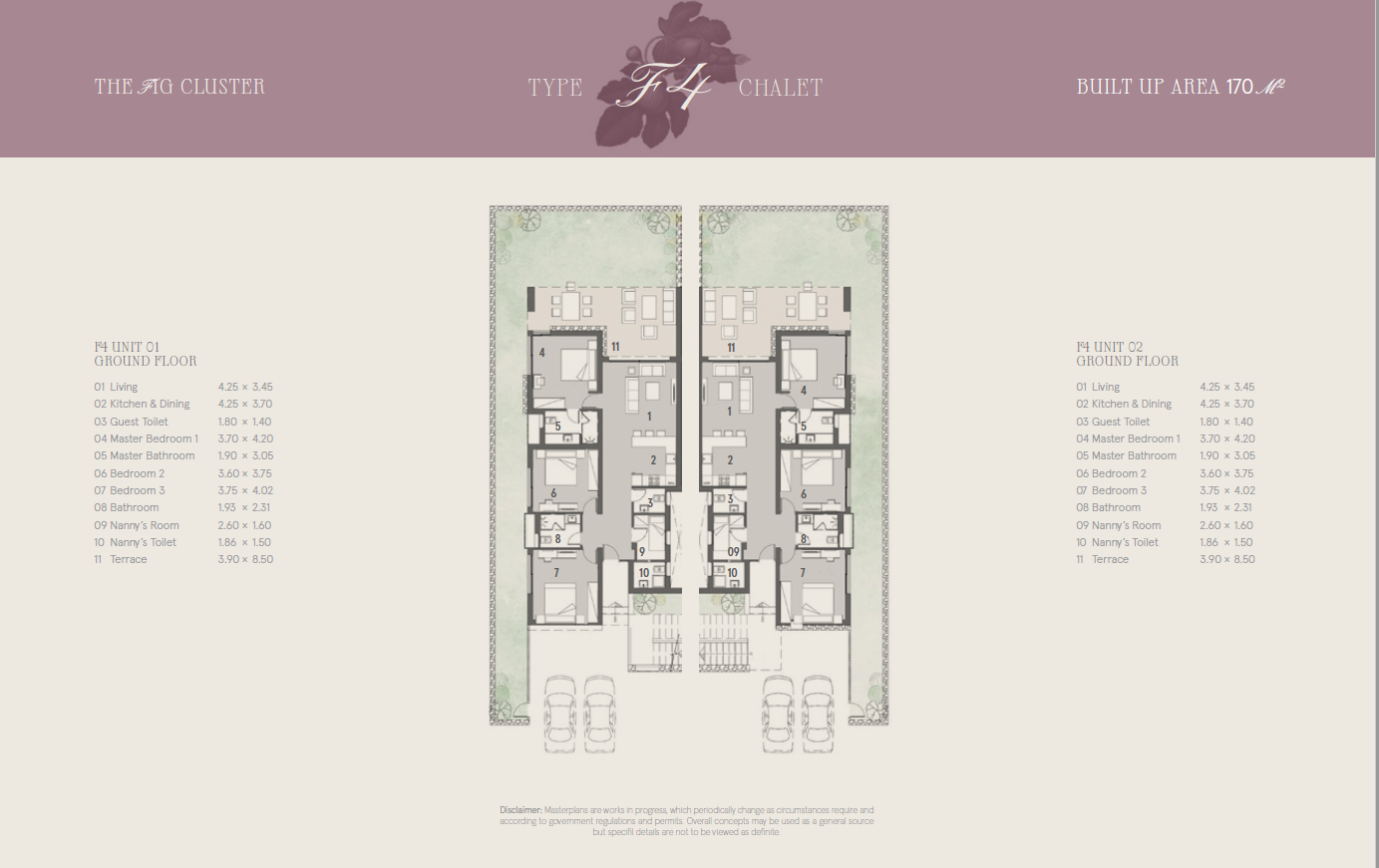 Floor plan for chalet at Marsa Baghush
