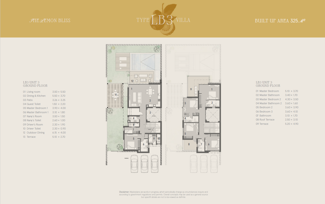 Floor plan for villa at Marsa Baghush