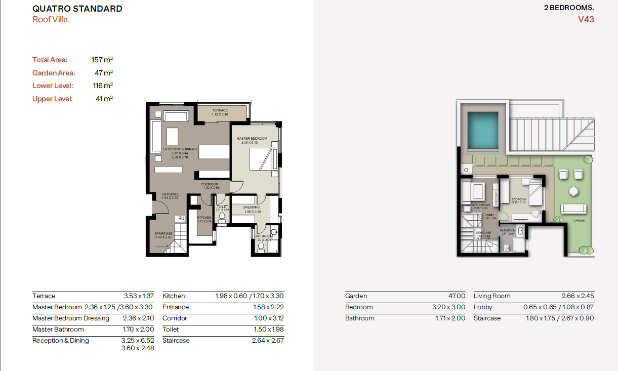 Floor plan for duplex at Trio