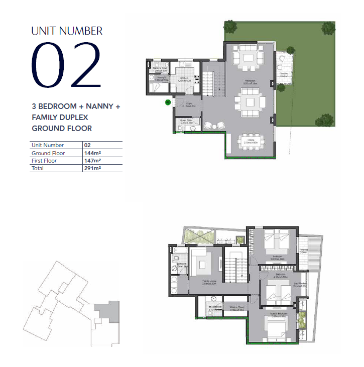 Floor plan for duplex at V Residences By Villette