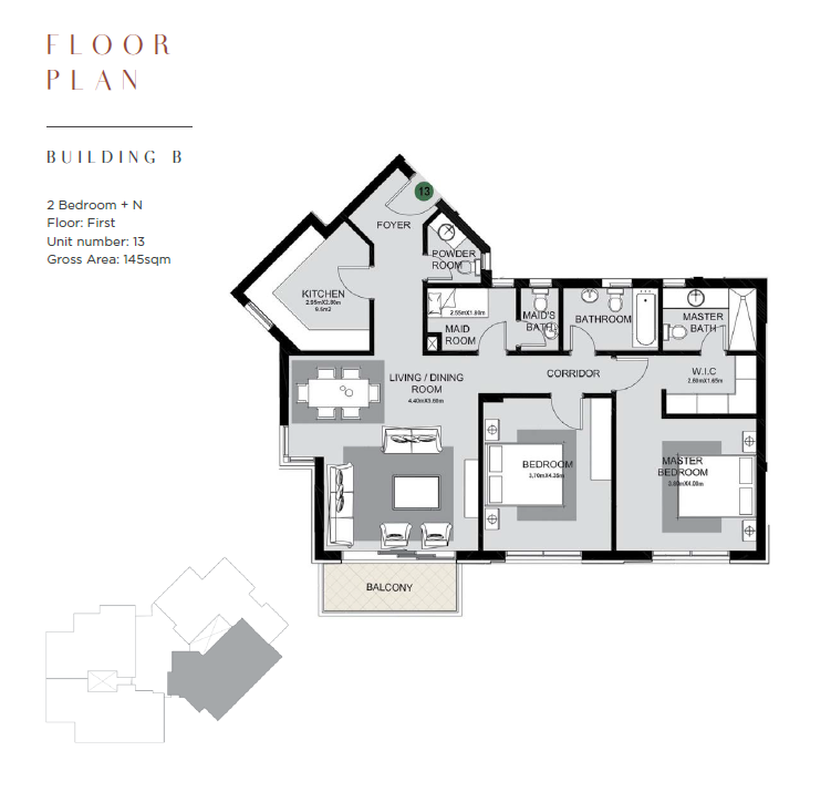 Floor plan for apartment at The Estates Residence