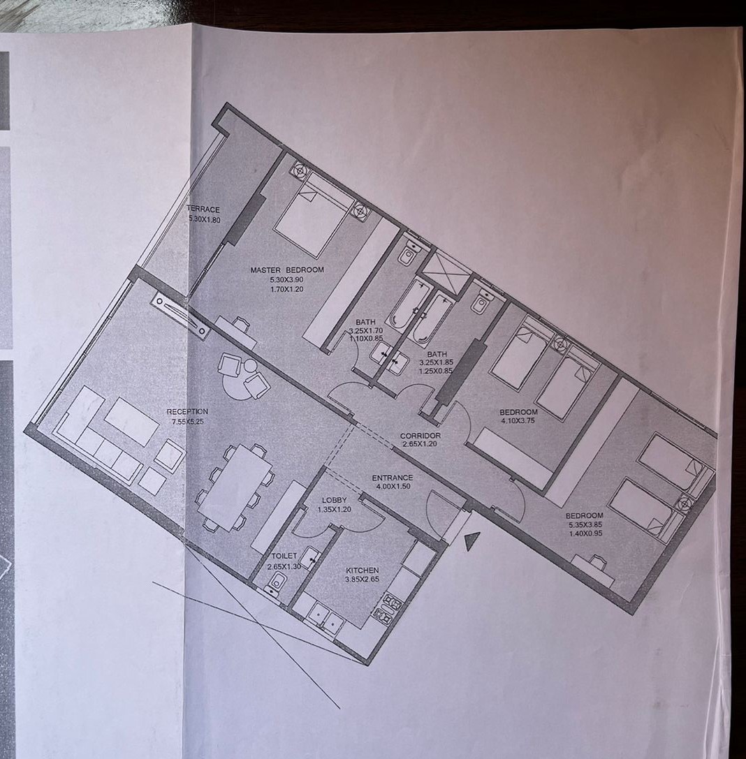 Floor plan for apartment at One Katameya