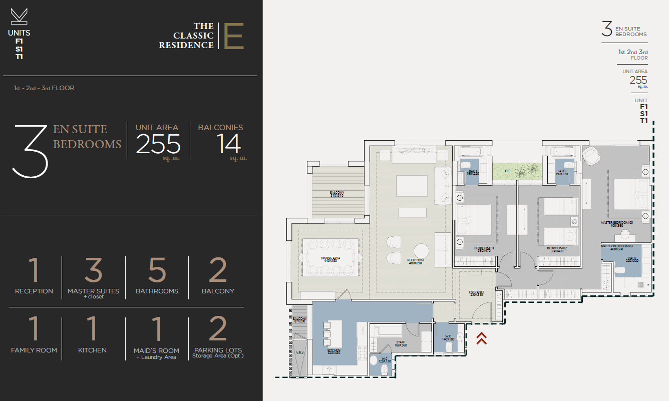 Floor plan for apartment at Katameya Creeks