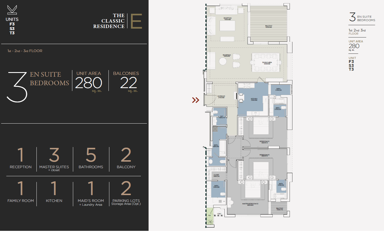 Floor plan for apartment at Katameya Creeks
