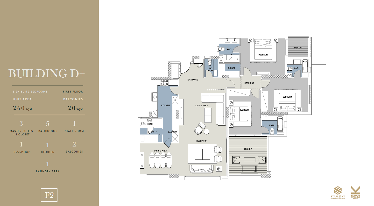 Floor plan for apartment at Katameya Creeks