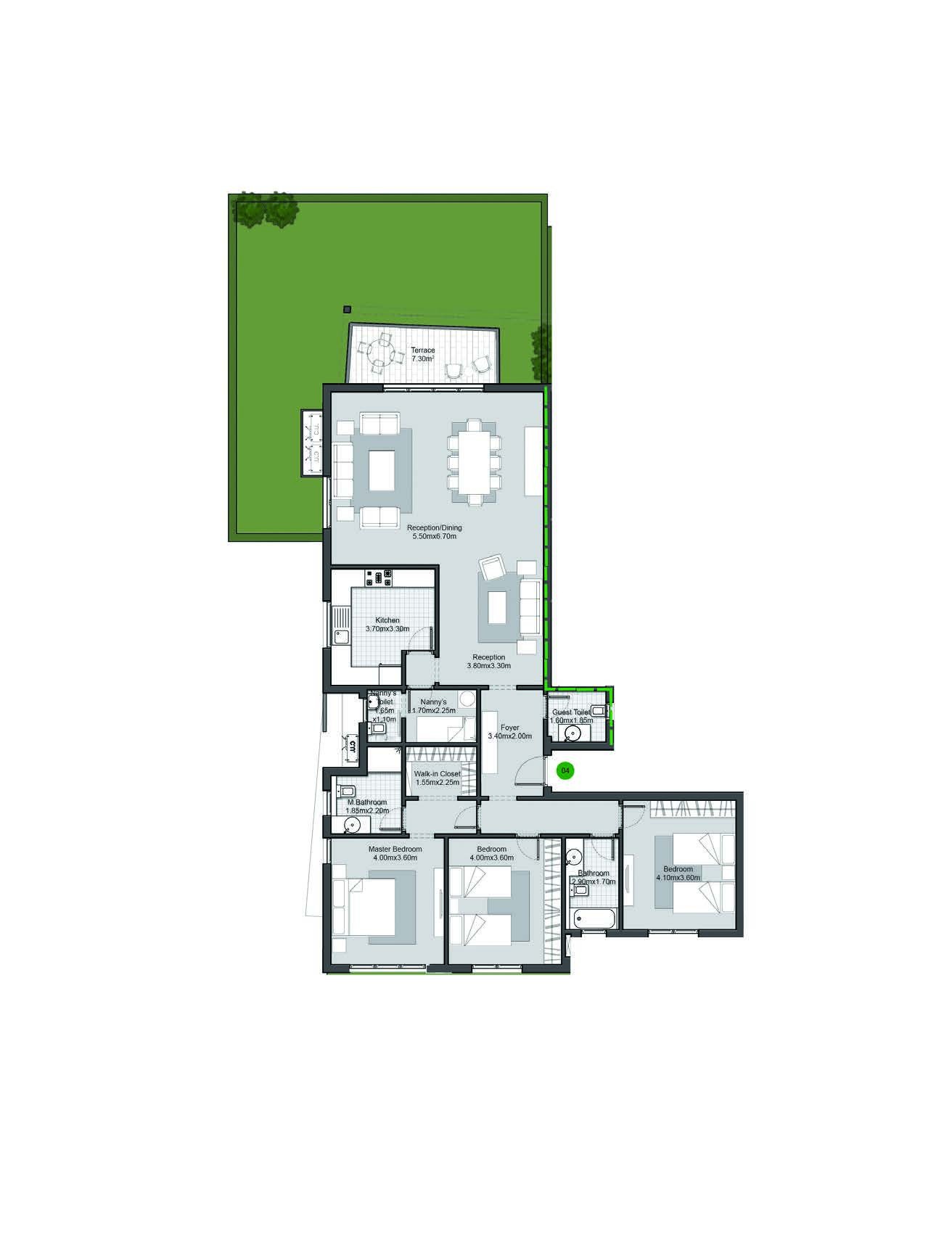Floor plan for apartment at V Residences By Villette