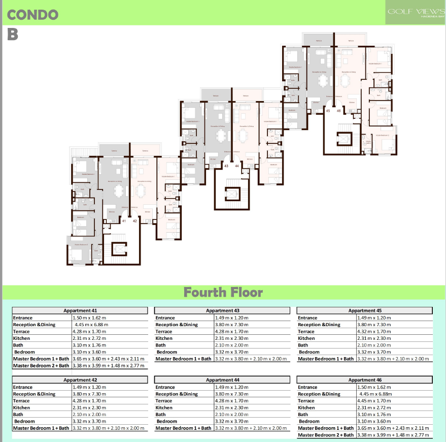 Floor plan for chalet at Hacienda Bay