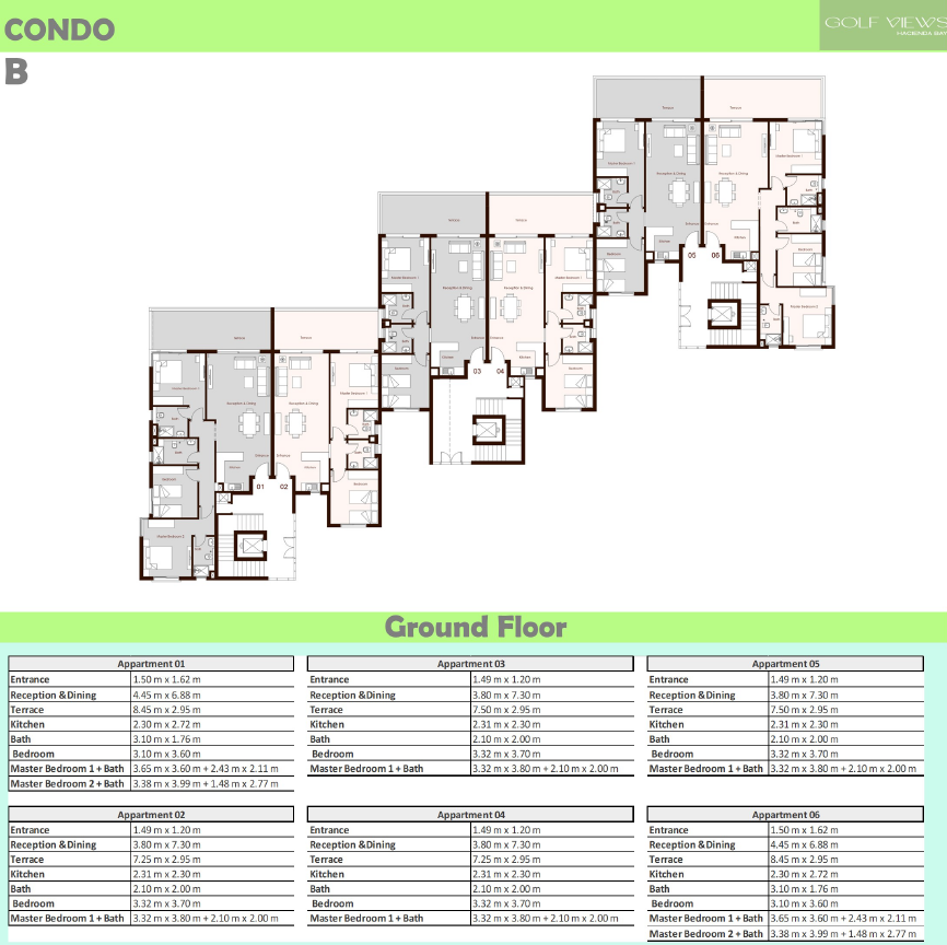 Floor plan for chalet at Hacienda Bay
