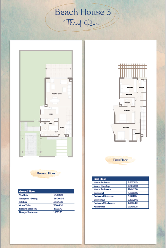 Floor plan for villa at Hacienda West