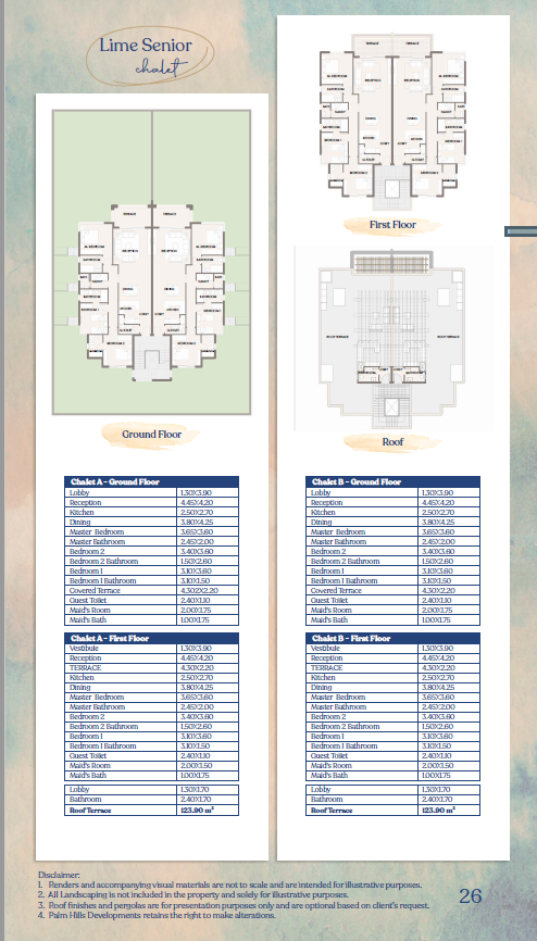 Floor plan for chalet at Hacienda West