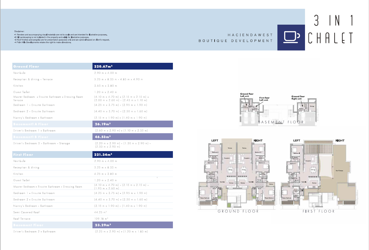 Floor plan for chalet at Hacienda West