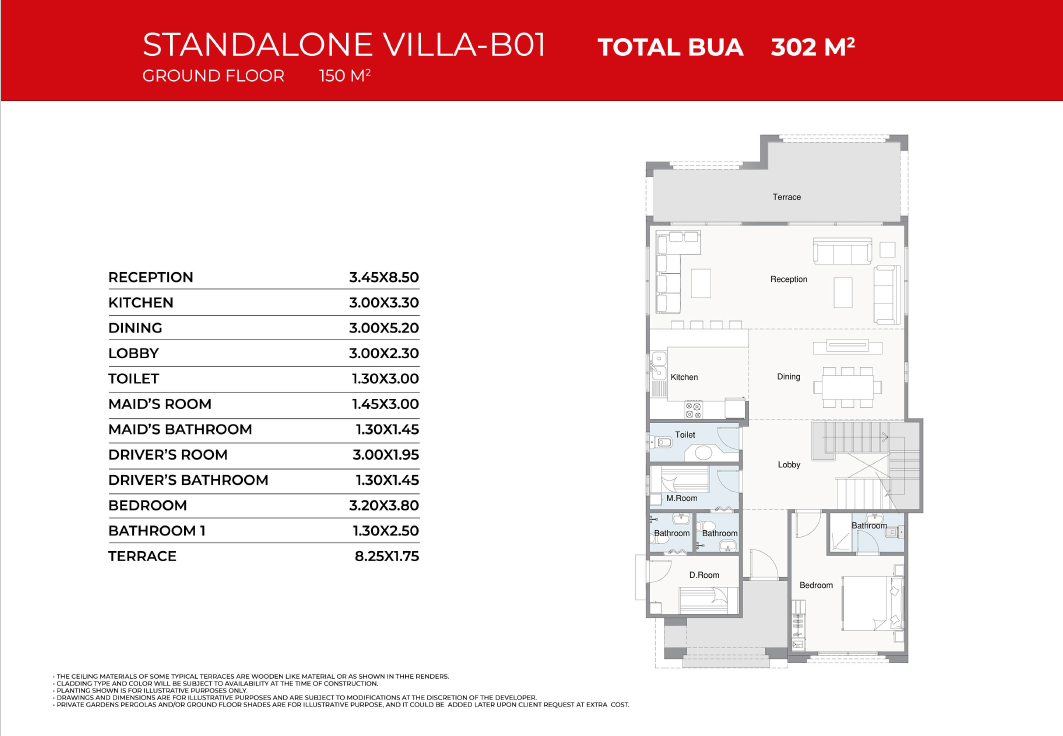 Floor plan for villa at Telal North Coast