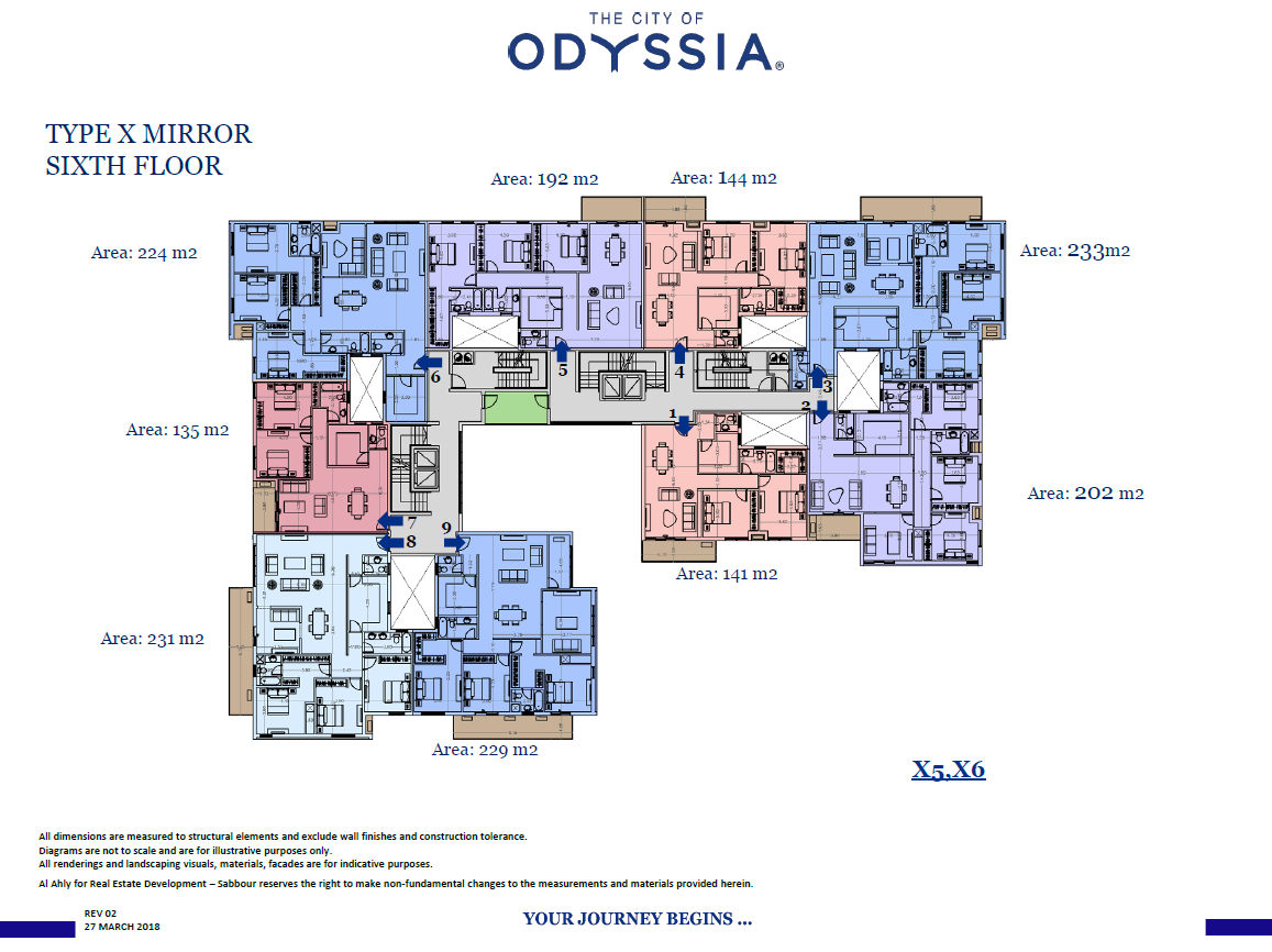 Floor plan for apartment at The City of Odyssia
