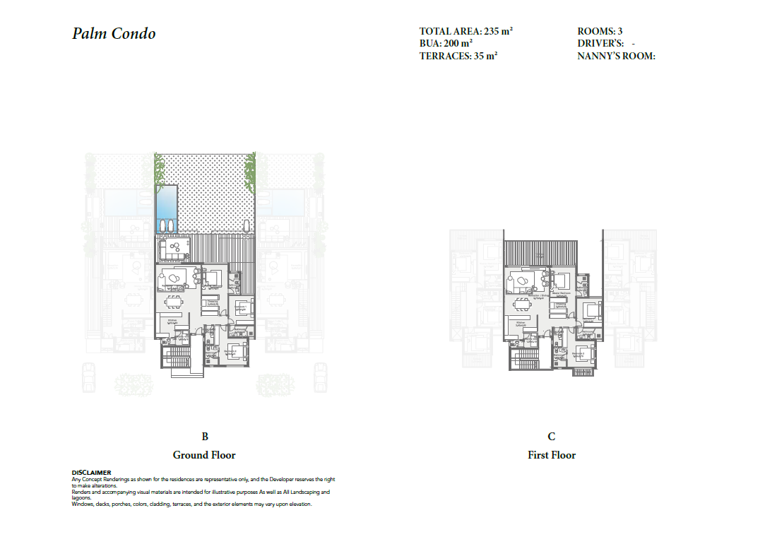 Floor plan for chalet at Zoya Ghazala Bay