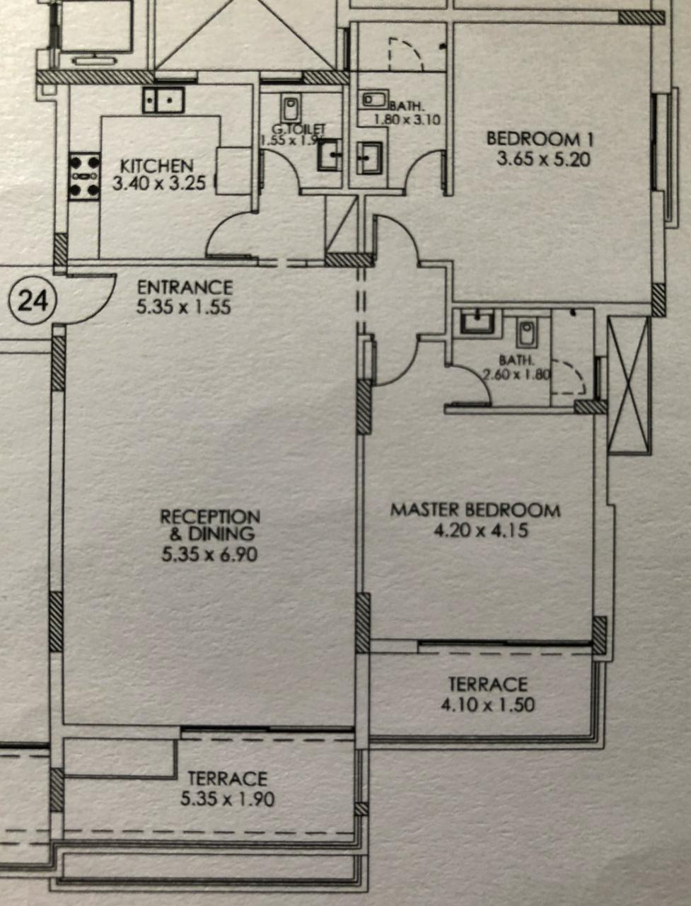 Floor plan for apartment at Capital Gardens