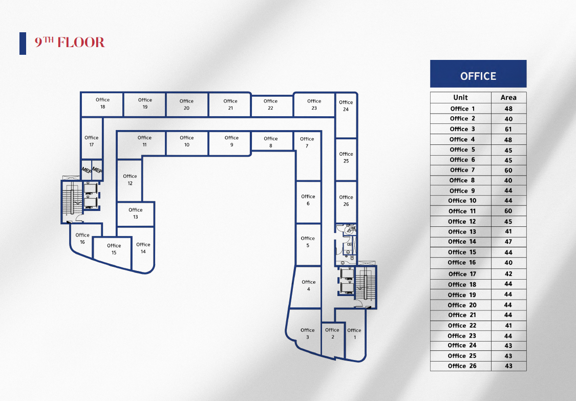Floor plan for  at Rayan Tower