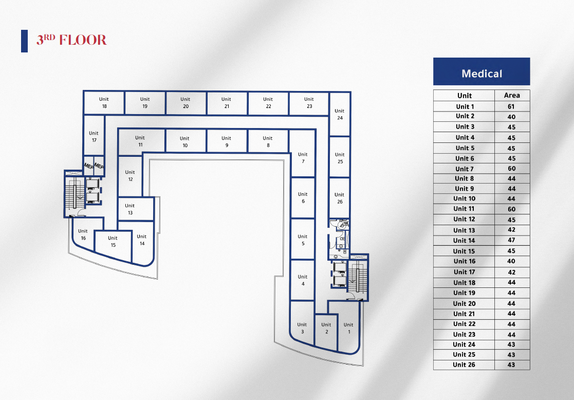 Floor plan for  at Rayan Tower