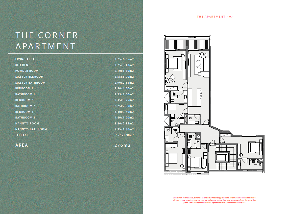 Floor plan for apartment at The Red Hacienda