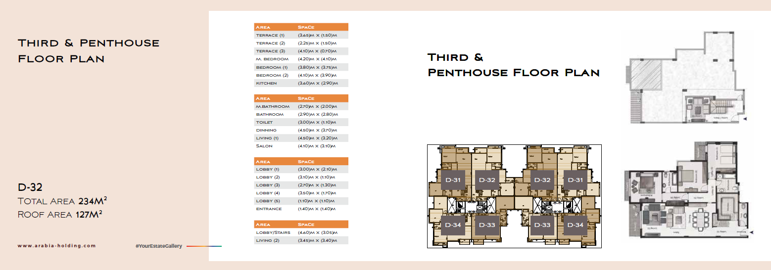 Floor plan for penthouse at Galleria Residence