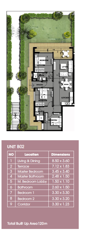 Floor plan for chalet at Jebal El Sokhna