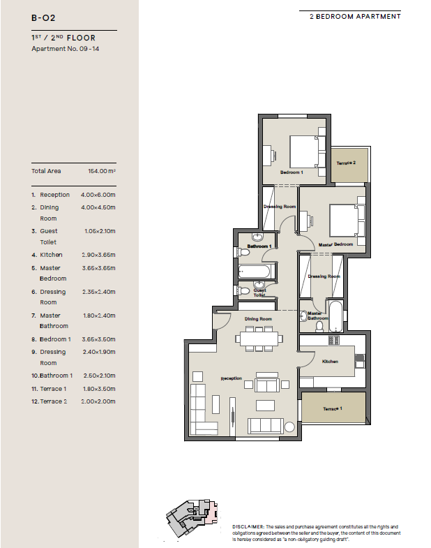 Floor plan for apartment at Axis X Iwan