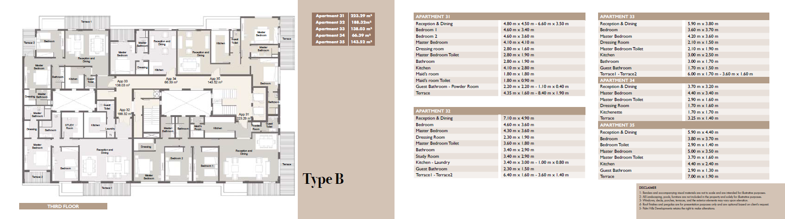 Floor plan for apartment at Palm Hills Alexandria