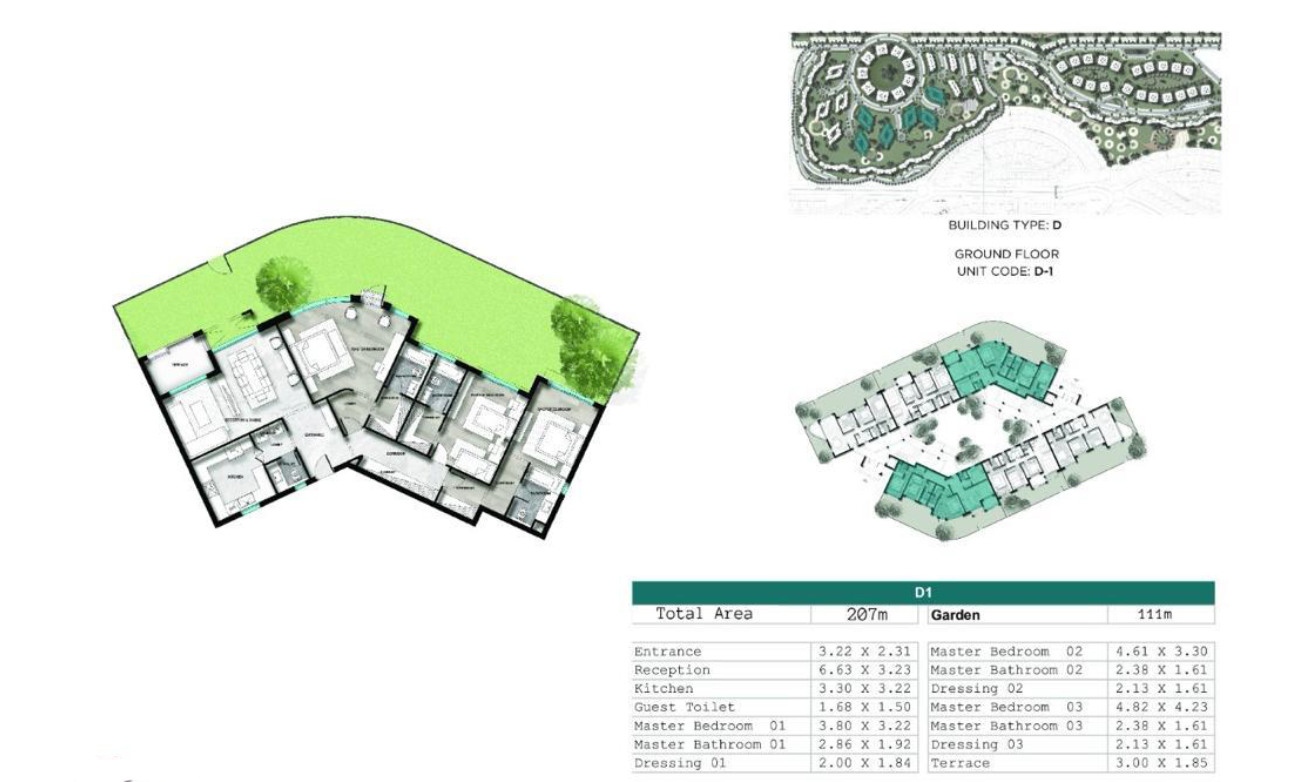 Floor plan for apartment at Kayan