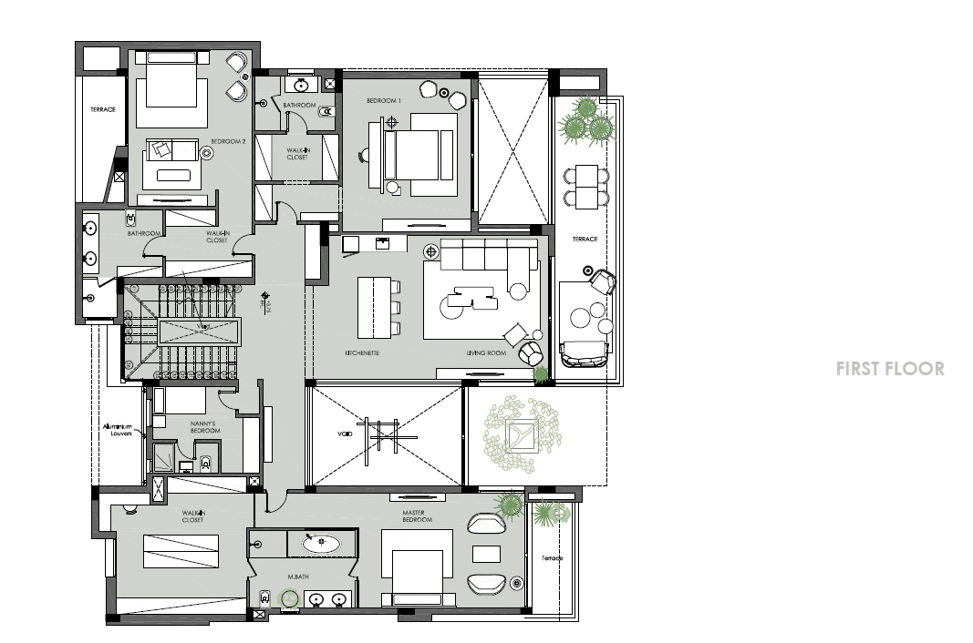 Floor plan for villa at Palm Hills Golf Views