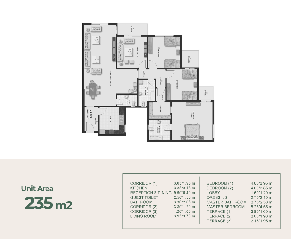 Floor plan for apartment at Botanica Residential