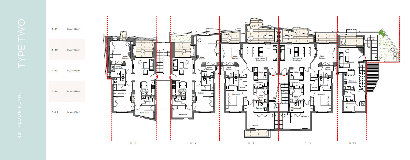 Floor plan for apartment at Swanlake El Gouna