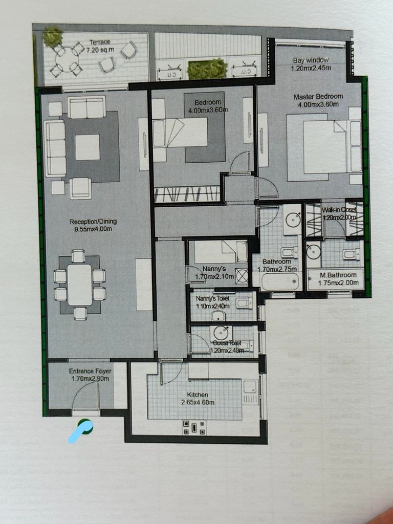 Floor plan for apartment at Villette