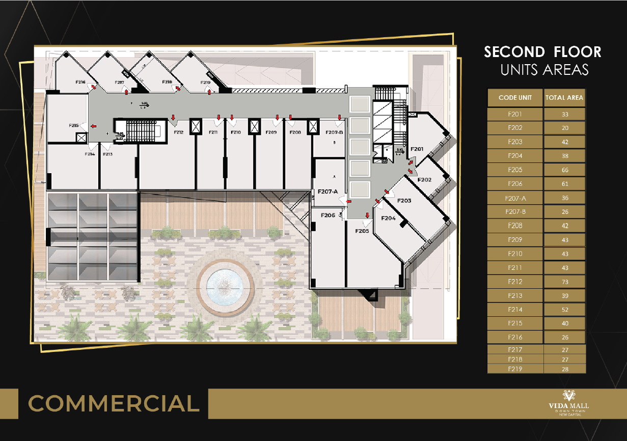 Floor plan for  at Vida Mall Down Town