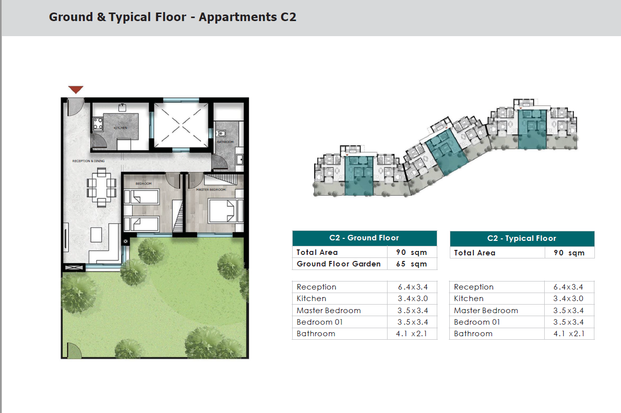 Floor plan for apartment at Kayan