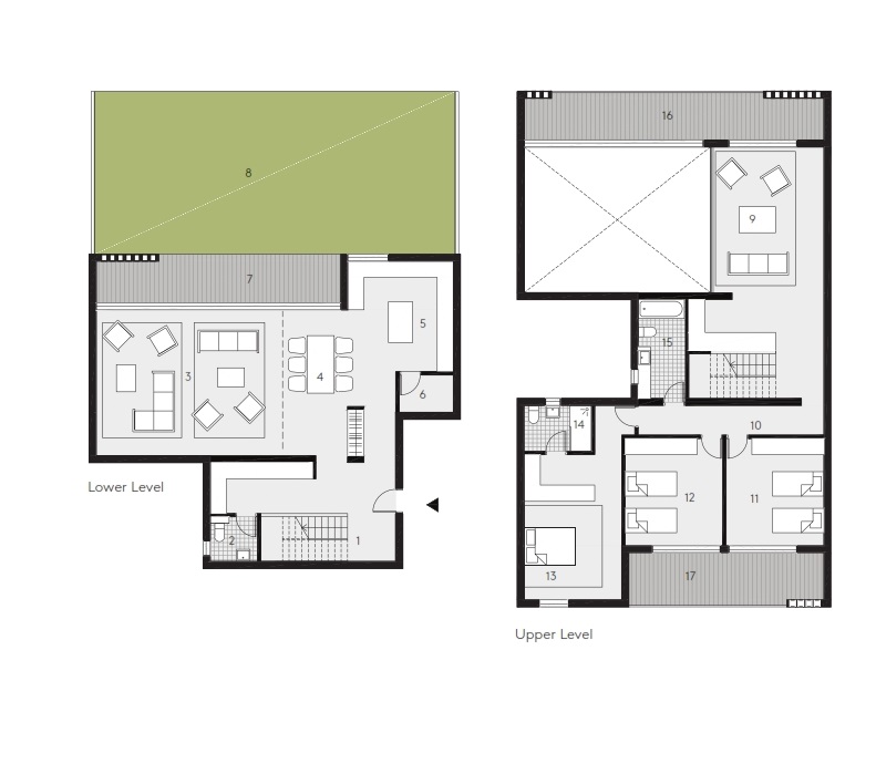 Floor plan for duplex at Al Burouj